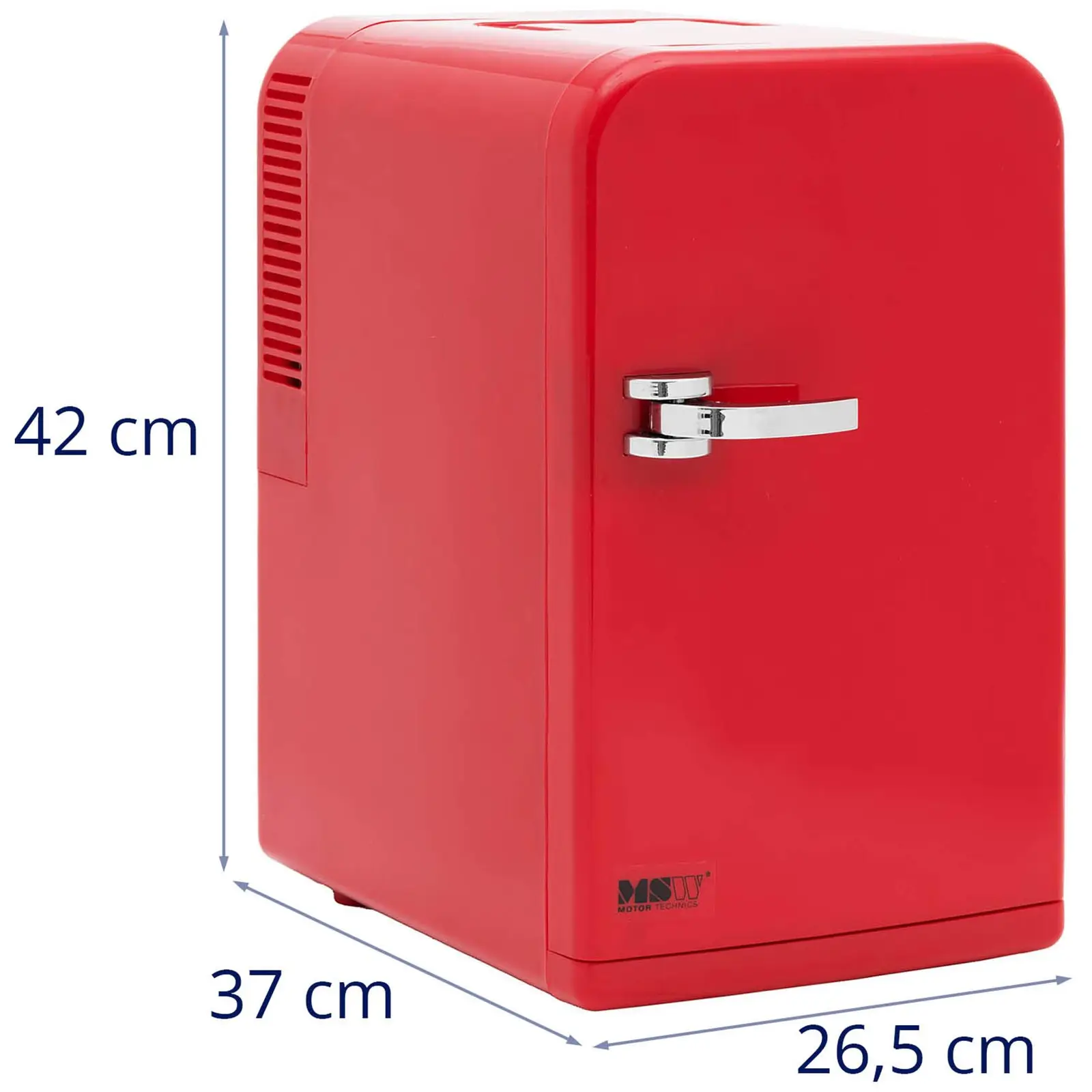 B-varer Minikjøleskap 12 V / 230 V - 2-i-1 apparat med holde-varm funksjon - 15 L - Rød