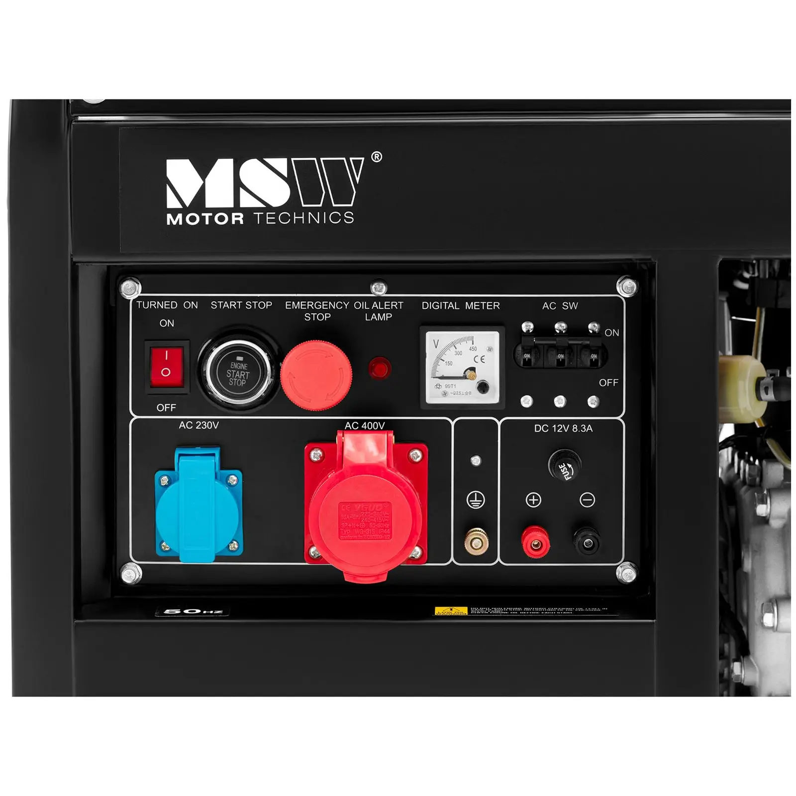 Dieselová elektrocentrála - 2830 / 8500 W - 30 l - 240/400 V - přenosná - AVR - Euro 5 (12V výstup: Ano)