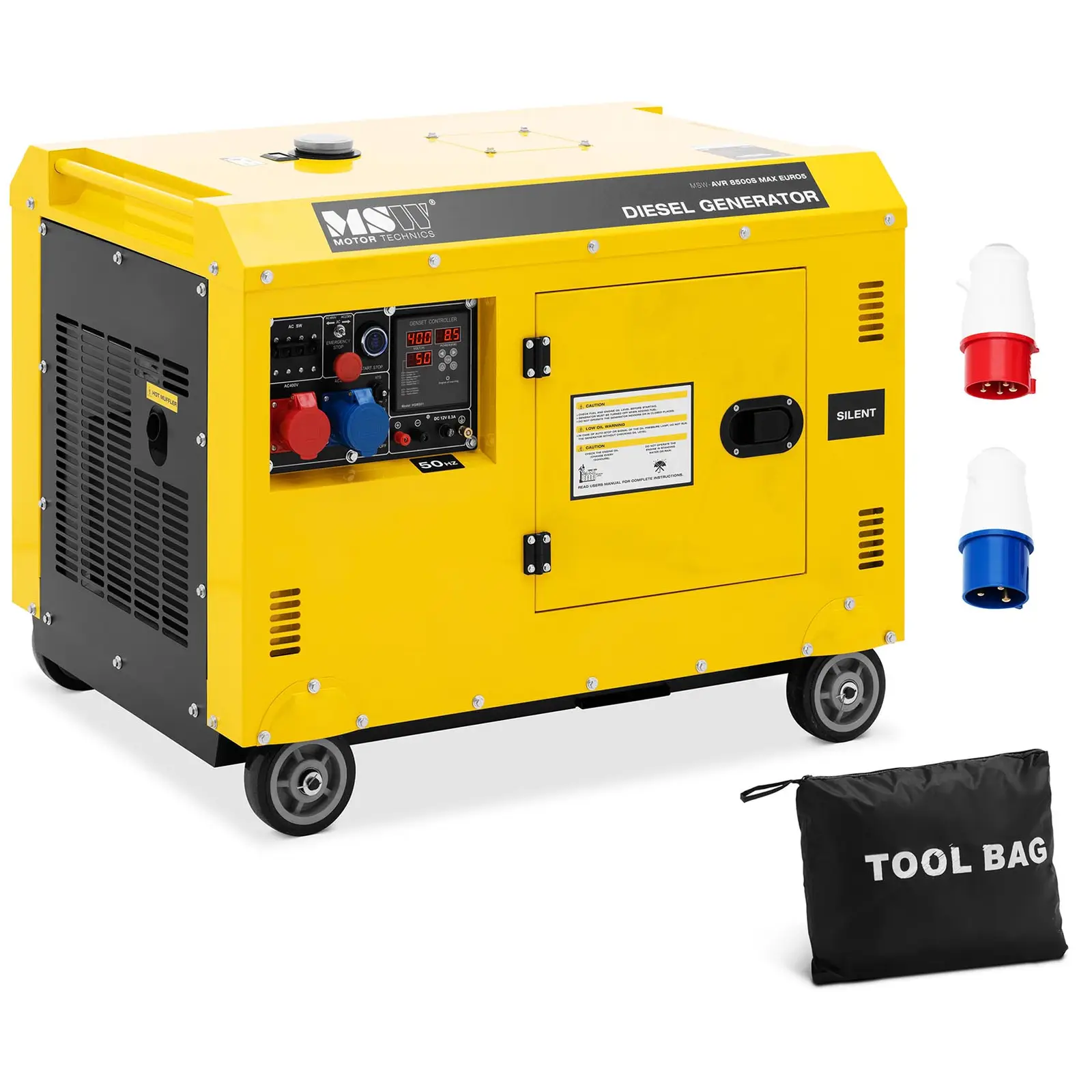 Dieselgenerator - 7220 / 8500 W - 30 L - 240/400 V - mobil - AVR - Euro 5