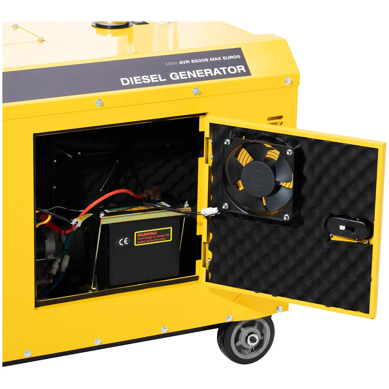 Groupe électrogène diesel - 7220 / 8500 W - 30 L - 240/400 V - mobile - AVR - Euro 5 (Cylindrée: 660 cm³)