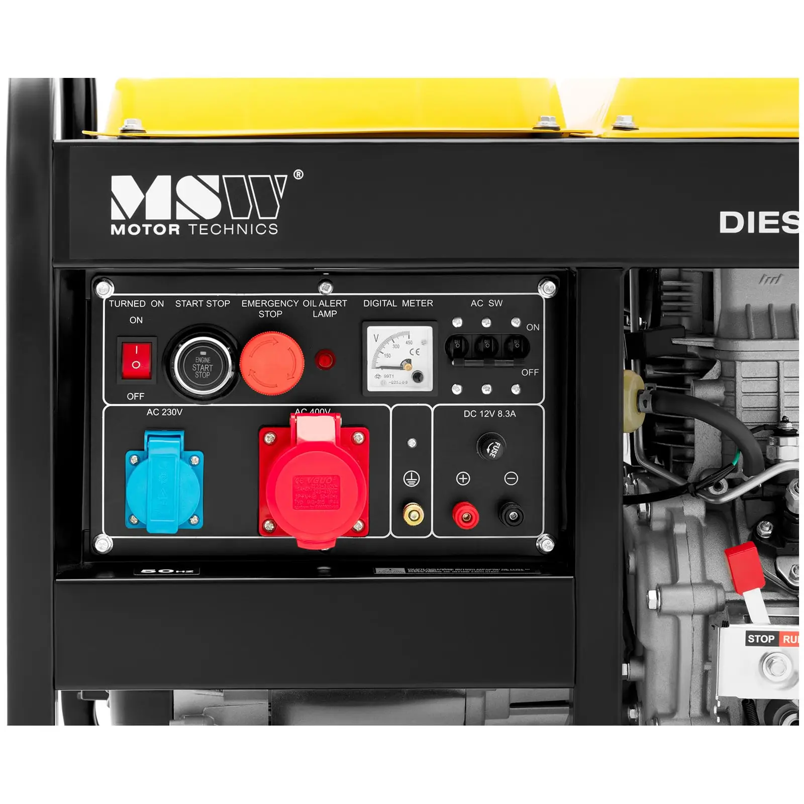 Brugt Dieselgenerator - 1830/5500 W - 12,5 l - 240/400 V - mobil - AVR - Euro 5