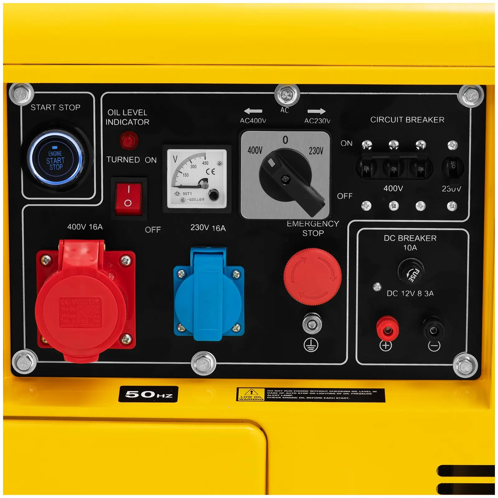 B-zboží Dieselová elektrocentrála - 4250 / 5000 W - 16 l - 240/400 V - přenosná - AVR - Euro 5 (12V výstup: Ano)