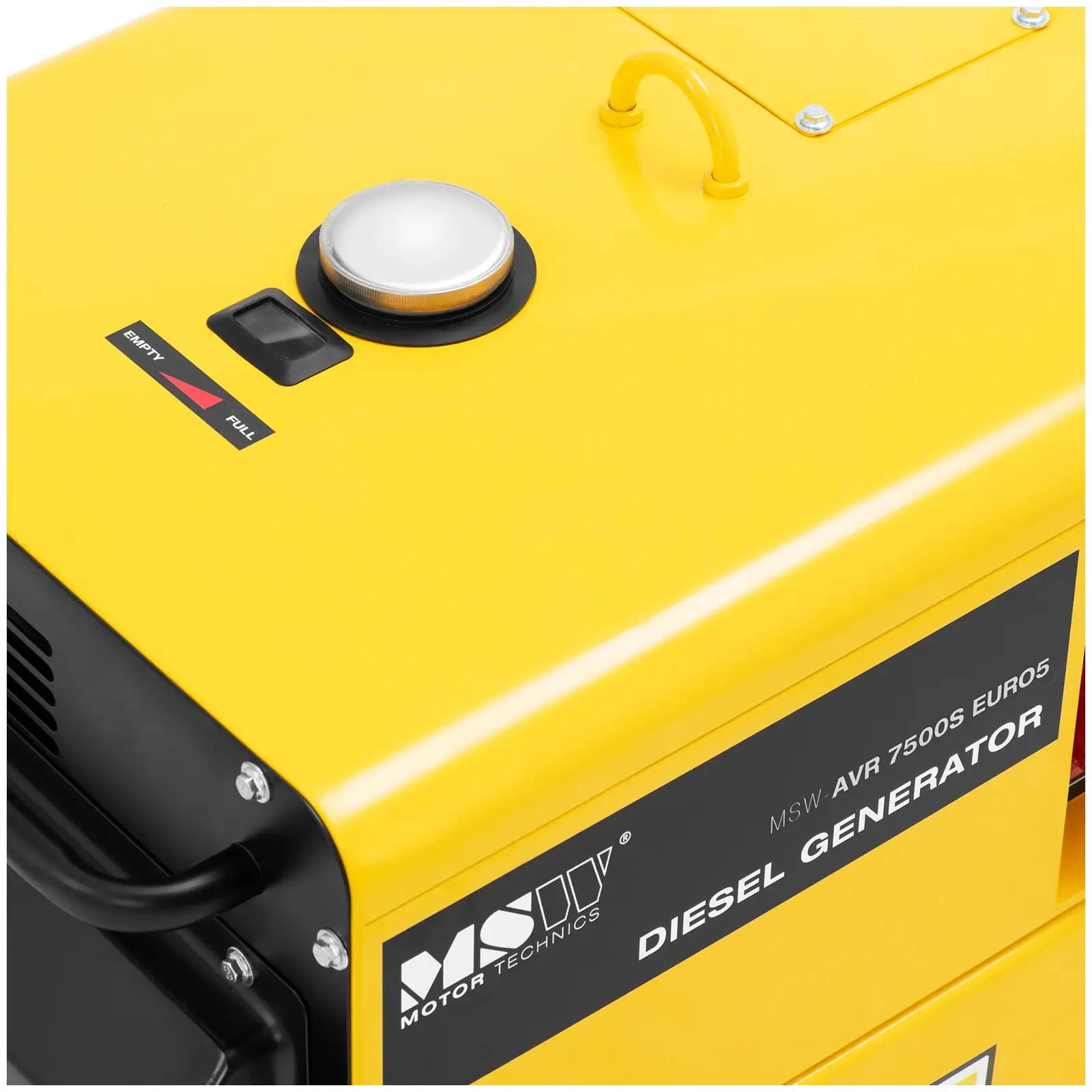 Occasion Groupe électrogène diesel - 6370 / 7500 W - 16 L - 230/400 V - mobile - AVR - Euro 5 (Vitesse de rotation du moteur [tr/min]: 3000)