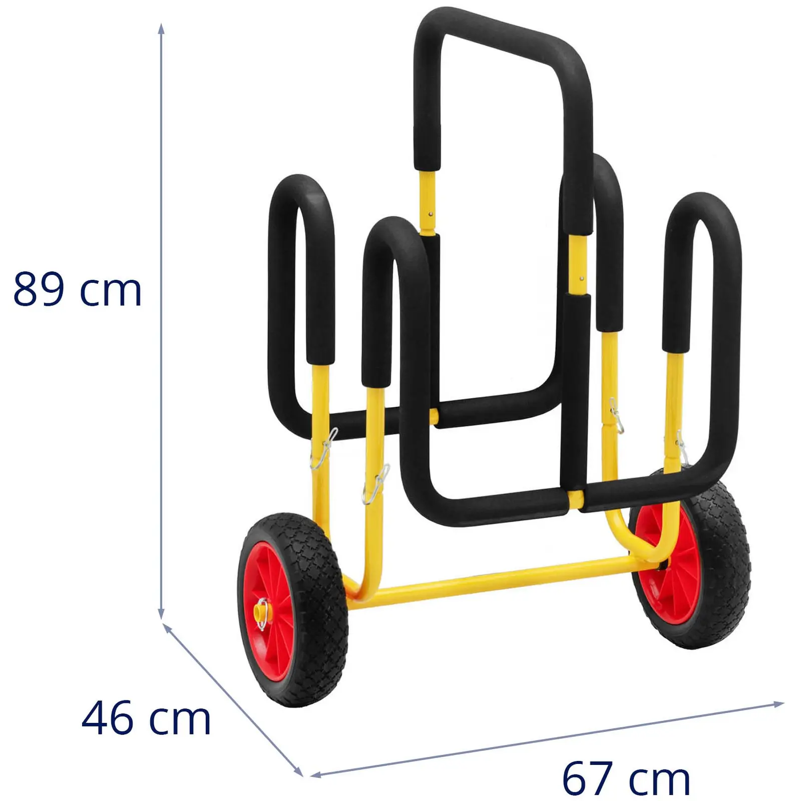 Přepravní vozík SUP - pro 2 desky - 75 kg (Barva: Černá)