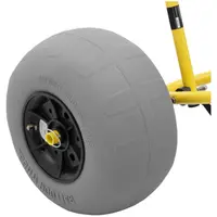 Kajakkvogn - gul - sammenleggbar - med ballonghjul - 75 kg