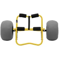 Kajakkvogn - gul - sammenleggbar - med ballonghjul - 75 kg