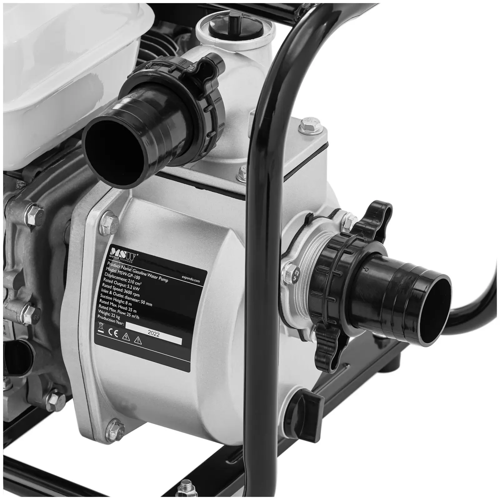Motopompa a benzina / Motopompa per acque sporche - 7 CV - 3.600 giri/min - 25 m³/h