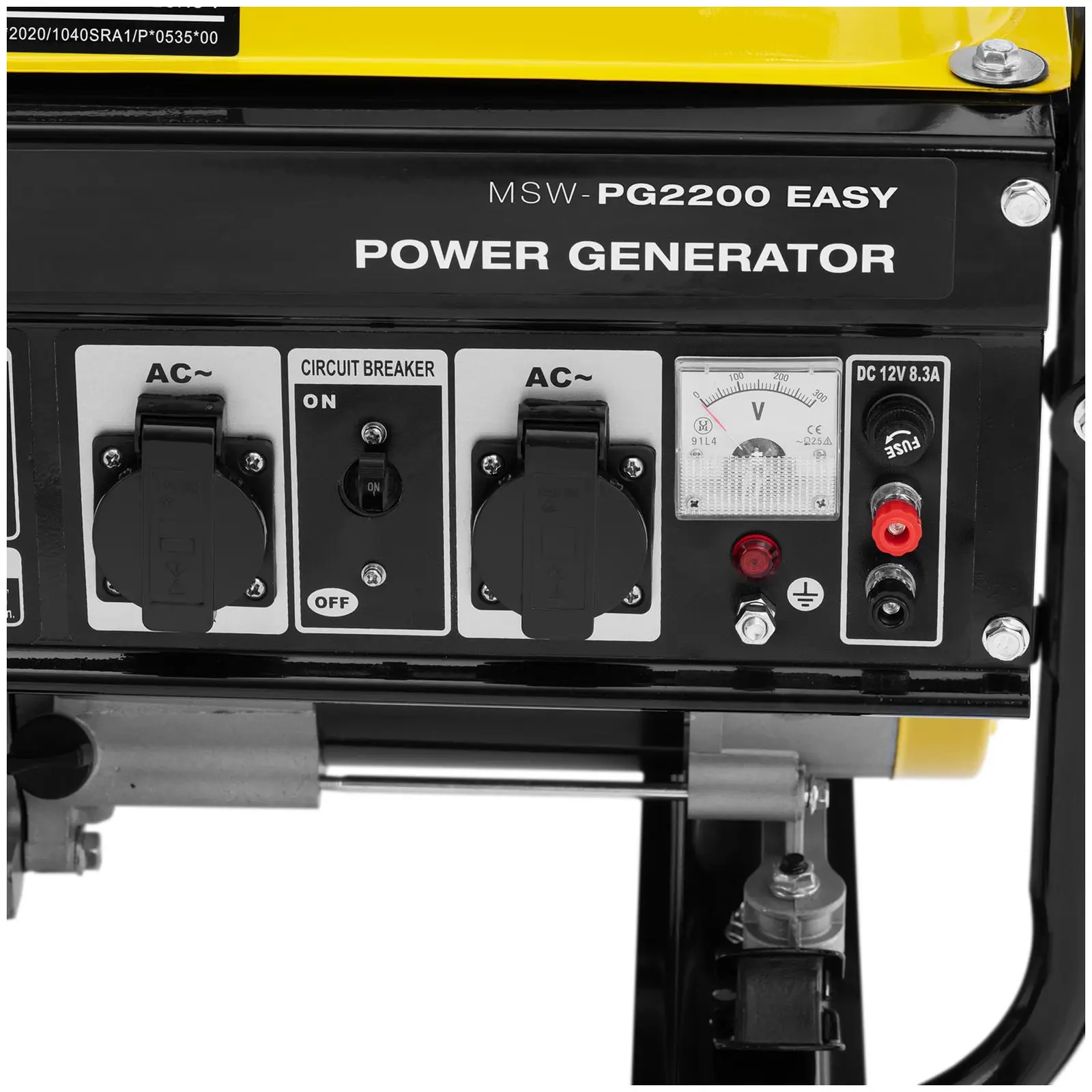 Benzino generatorius – 2200 W – 230 V AC / 12 V DC – rankinis paleidimas / elektra