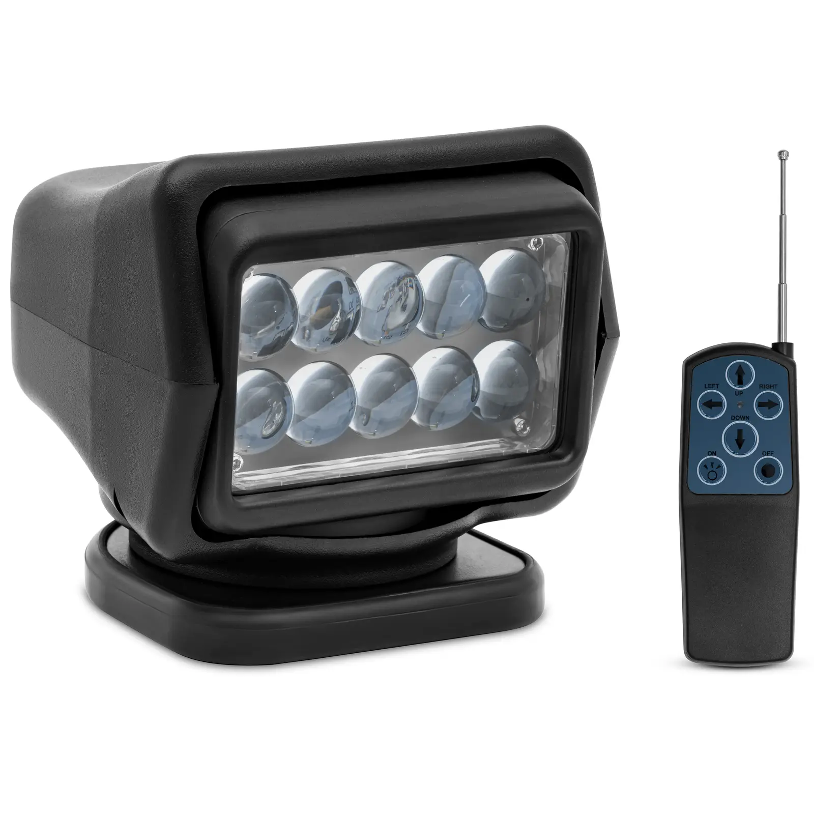 Faro LED - 9 - 32 V - 50 W - Girevole a 360° - Inclinabile a 120°- Con telecomando