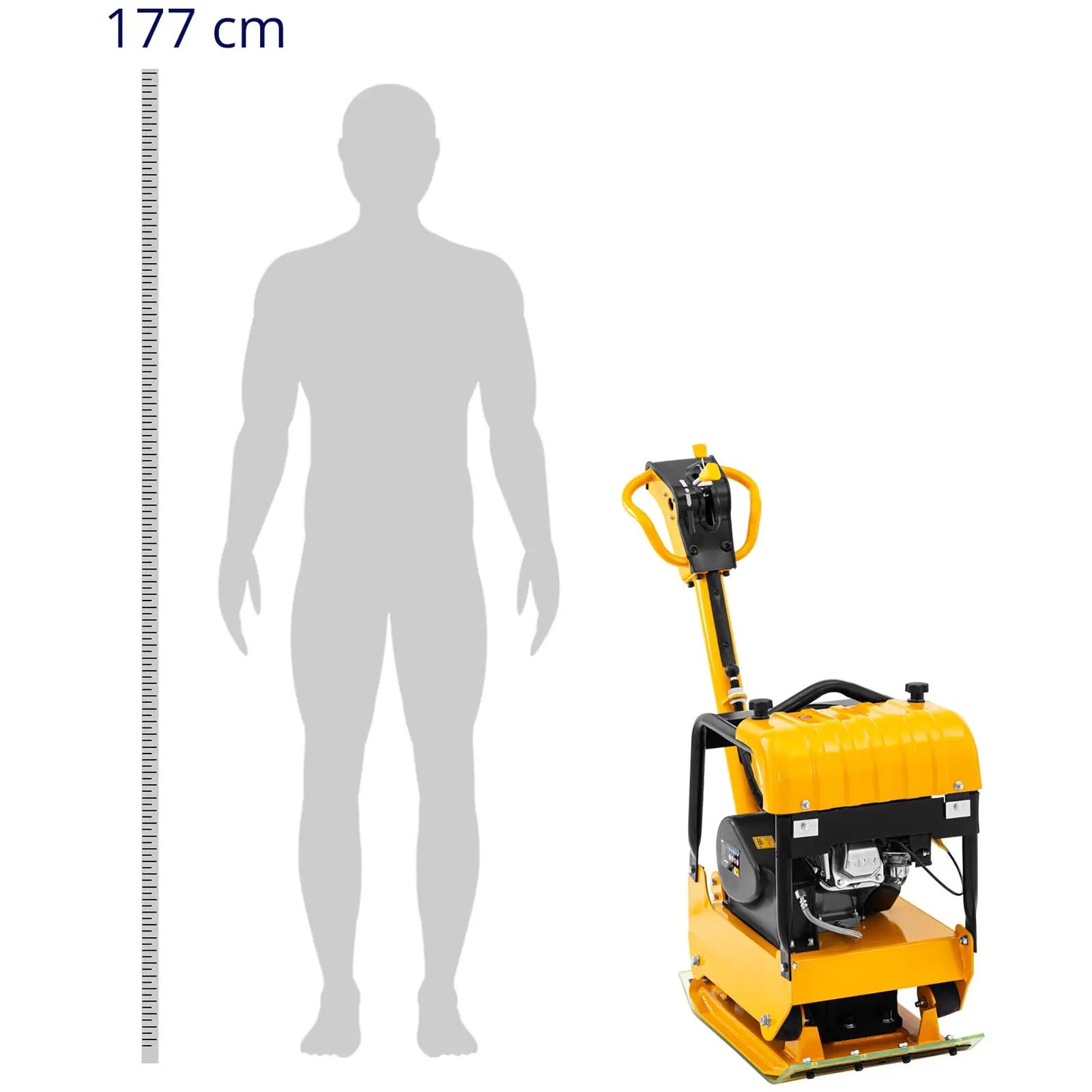 Compattatore con piastra vibrante - 62 x 40 cm - 25 kN