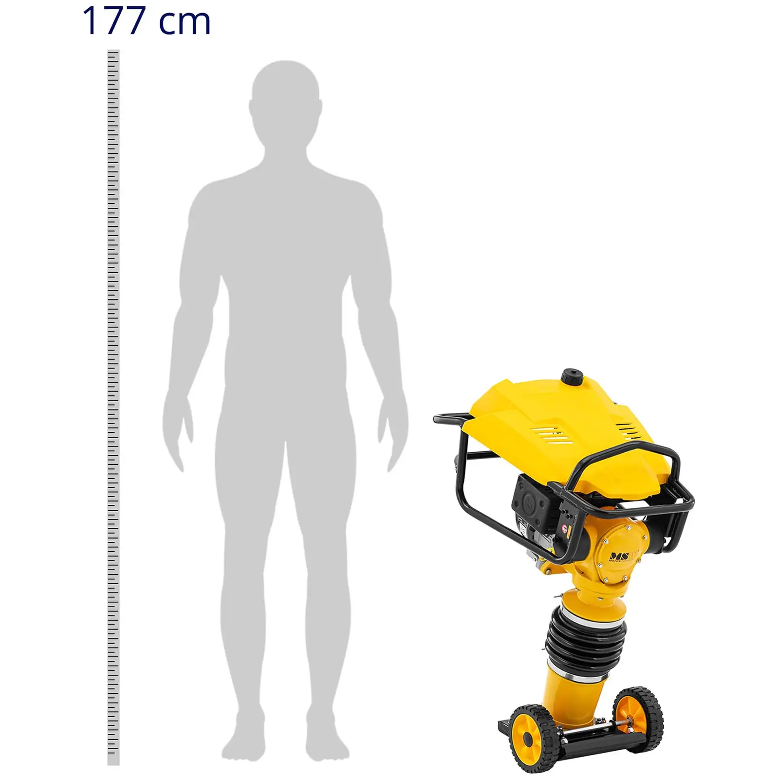 Vibrasjonsplatekomprimator - 35.5 x 28 cm - 18,5 kN