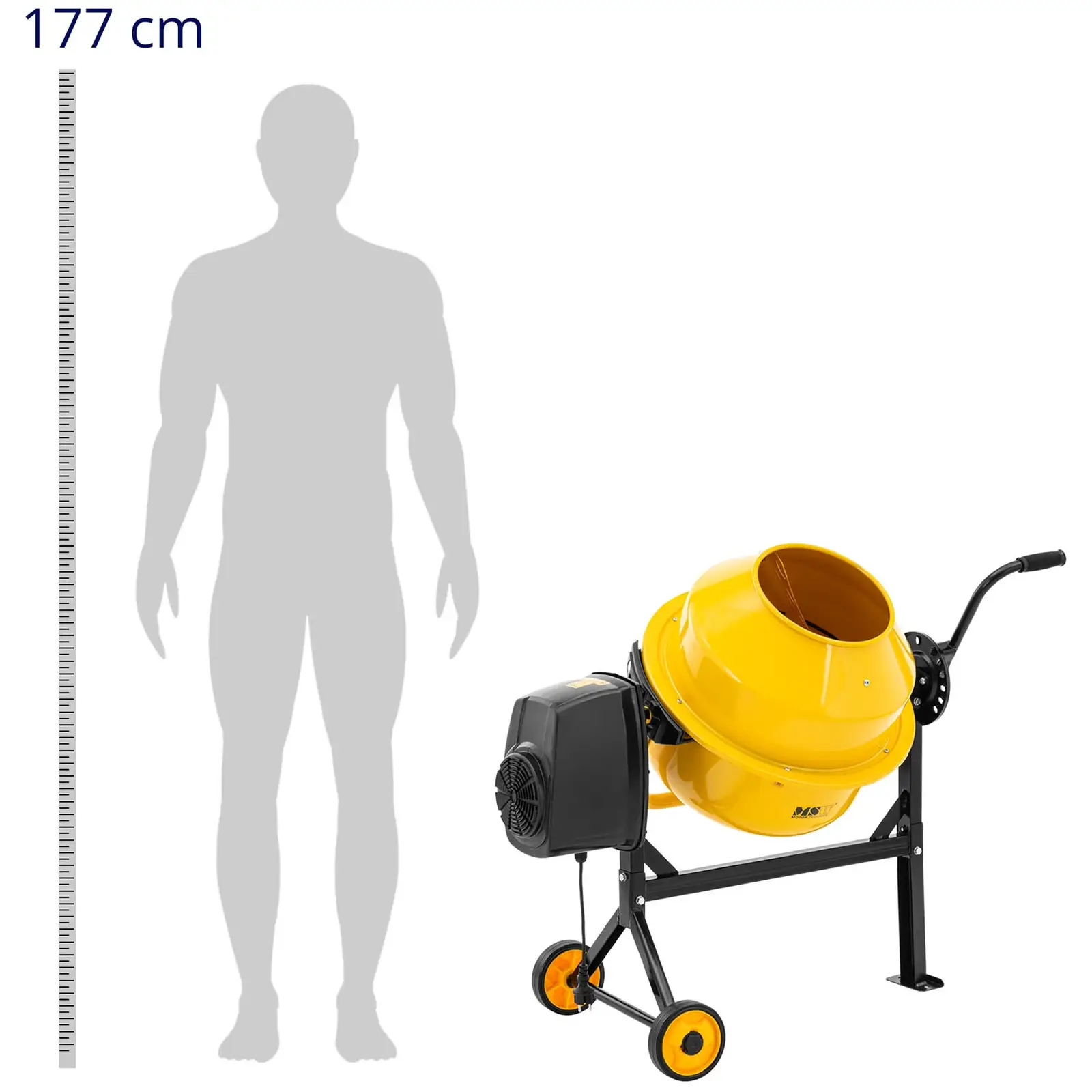 Bétonnière - 63 L - avec moteur - 220 W (Vitesse du tambour [tr/min]: 27.5)