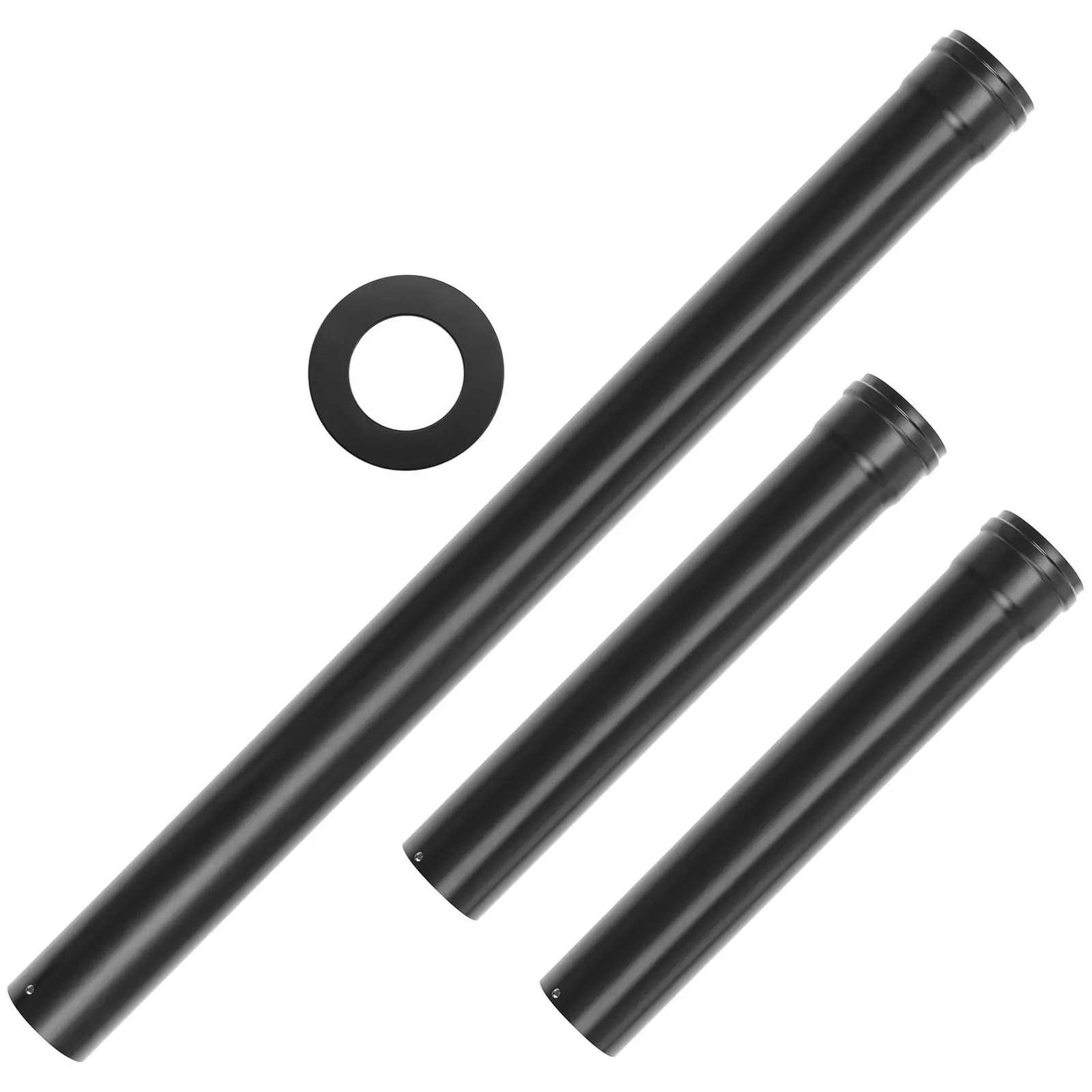 Pellet-Ofenrohr-Set - Ø 80 mm - Karbonstahl - Komplettlösung