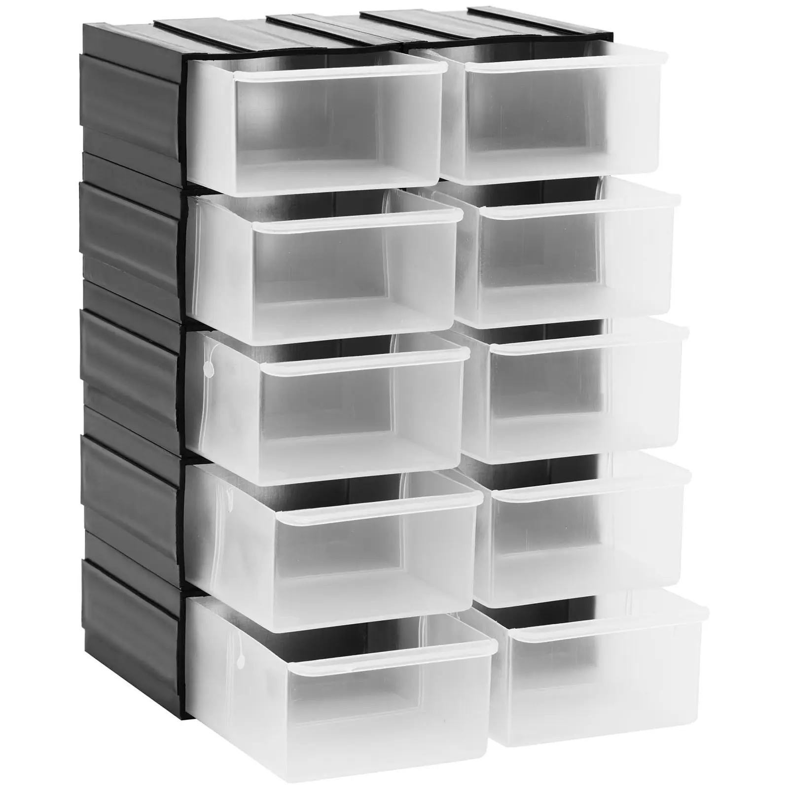 Sortimentskasser - 4 x 10 kasser - elementer med indstikssystem - vægmontering