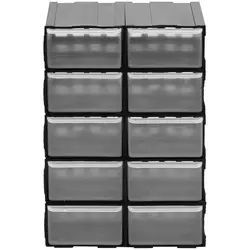 ladebox - ladebak voor kleine onderdelen - 40 vakken - modulair insteeksysteem - wandmontage