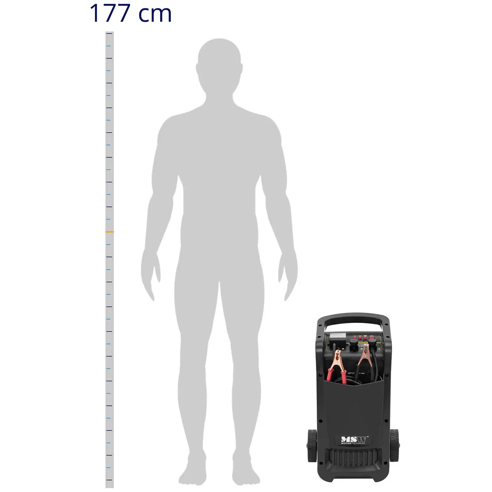 Autóakkumulátor-töltő - indításrásegítő - 12 / 24 V - 70 A - kompakt