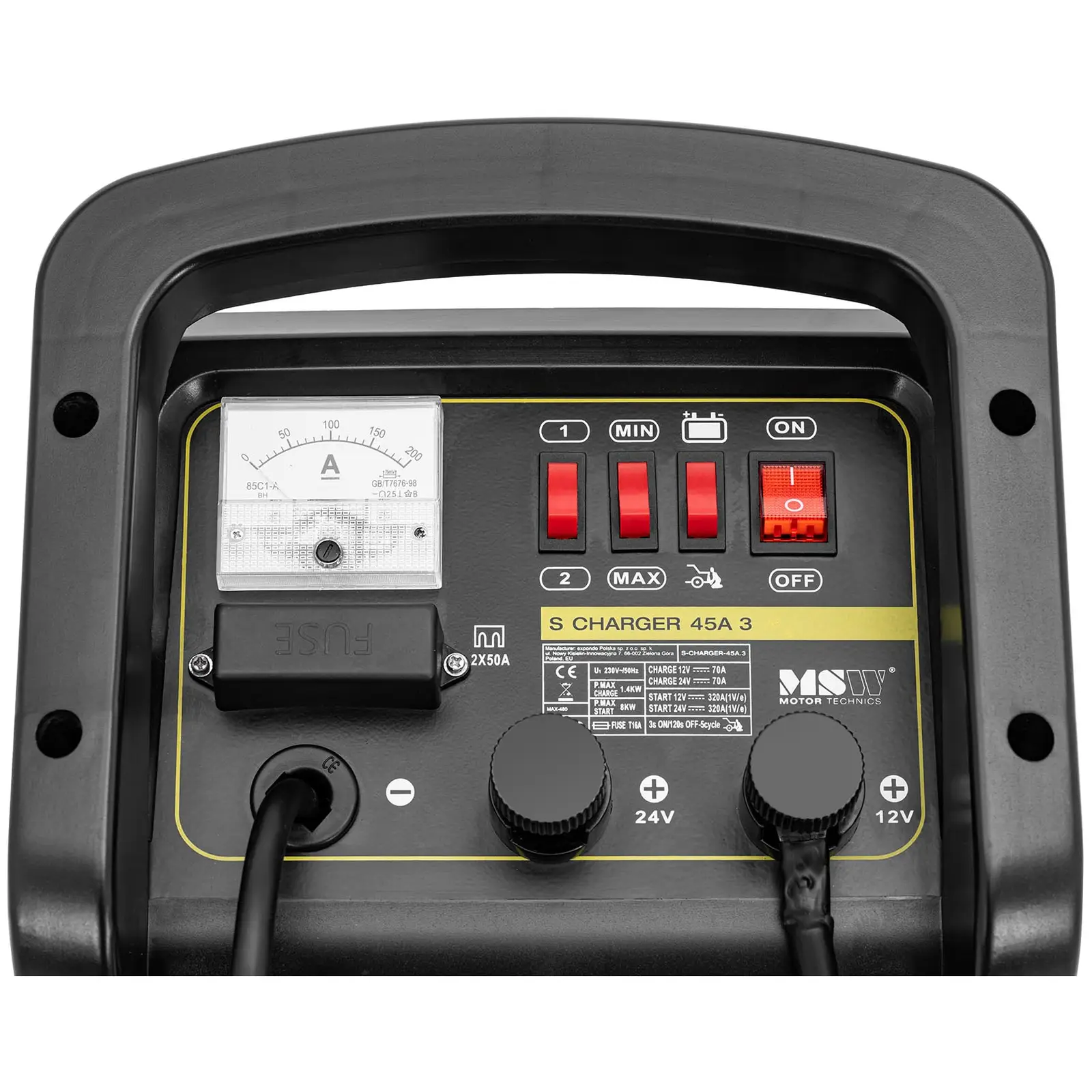 Car Battery Charger - jump start - 12 / 24 V - 70 A - compact