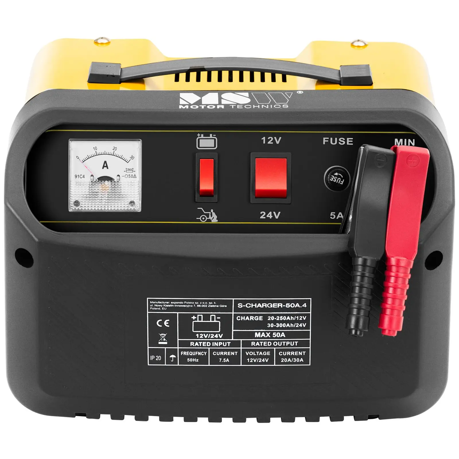 Chargeur de batterie de voiture - Aide au démarrage - 12 / 24 V - 45 A