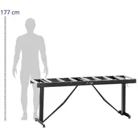 Rullarata - 200 kg - 167 x 35 cm - 9 rullaa - säädettävä korkeus
