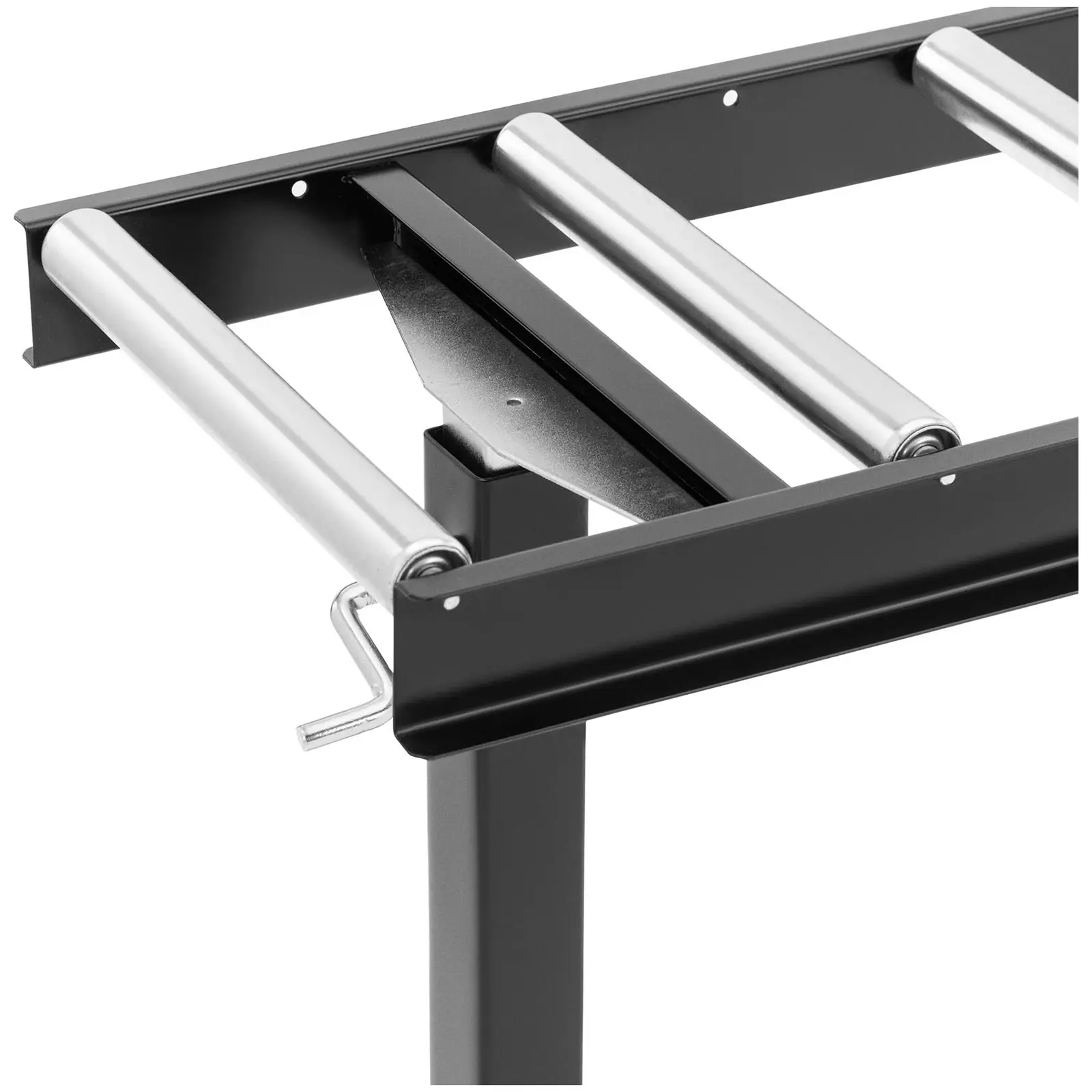 B-termék Görgős asztal - 200 kg - 167 x 35 cm - 9 görgő - állítható magasságú