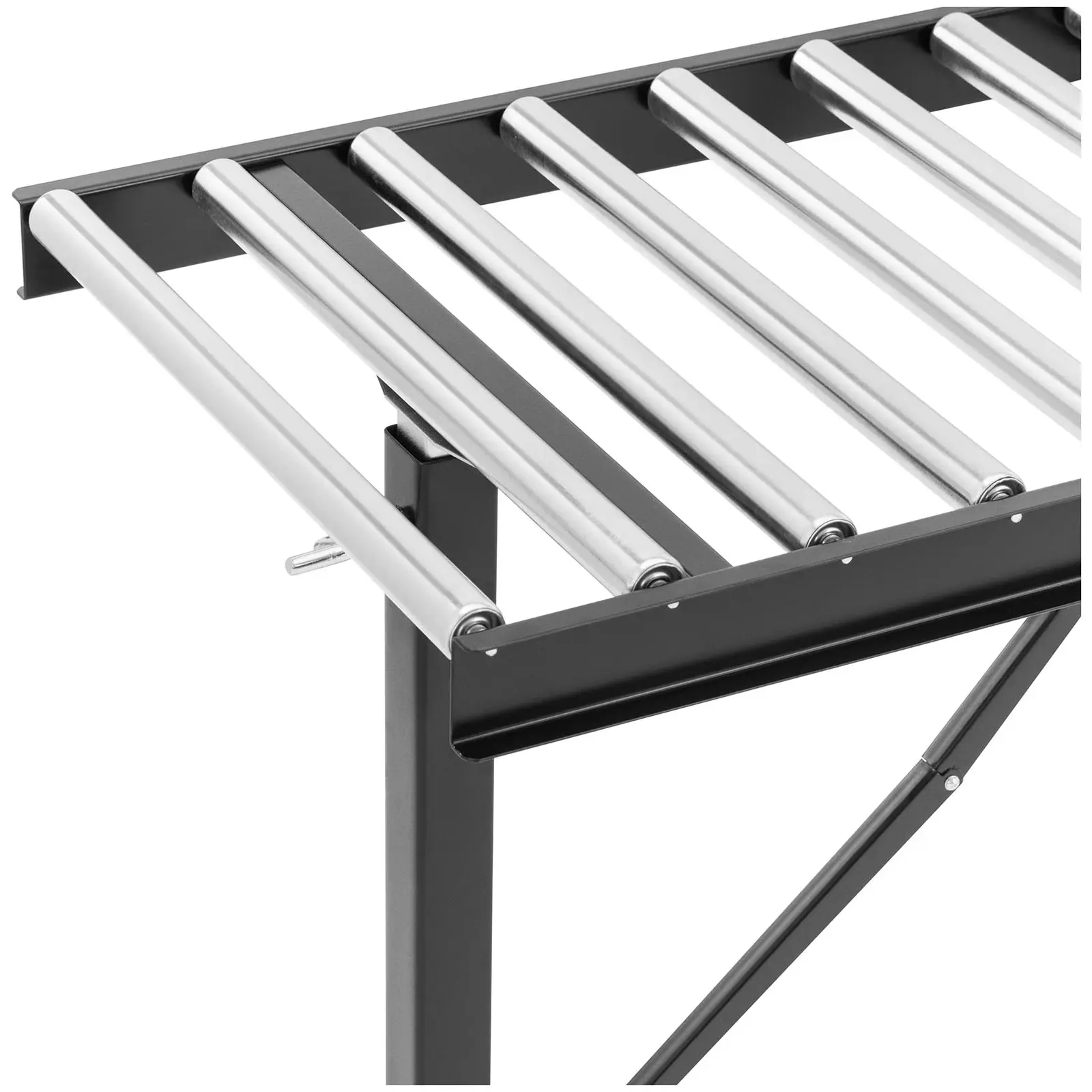 Convoyeur à rouleaux - 200 kg - 178 x 67 cm - 17 rouleaux - hauteur réglable (Matériau(x): Plastique)