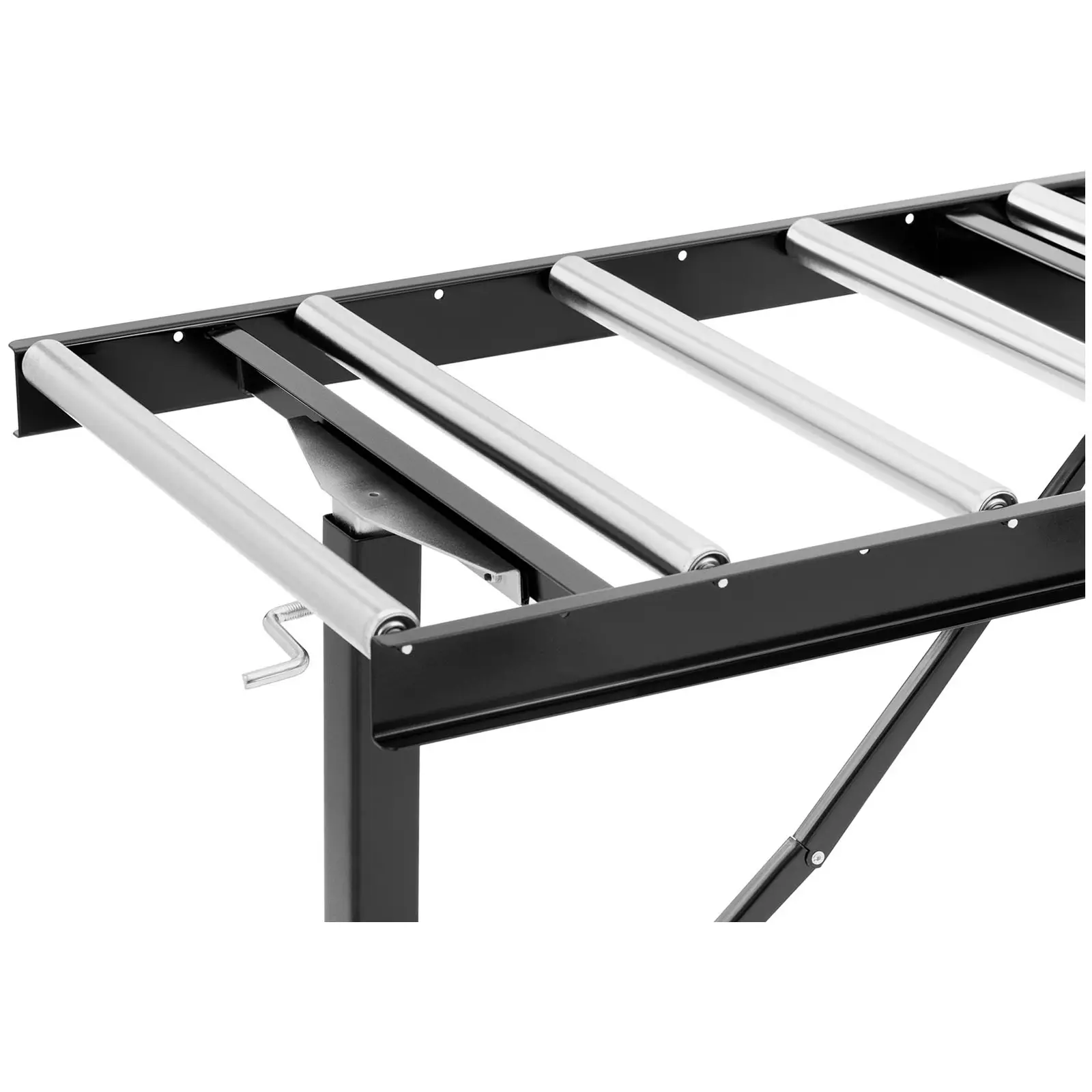 B-zboží Válečkový dopravník - 200 kg - 168 x 60 cm - 9 válečků - výškově nastavitelný (Materiál: Plast)