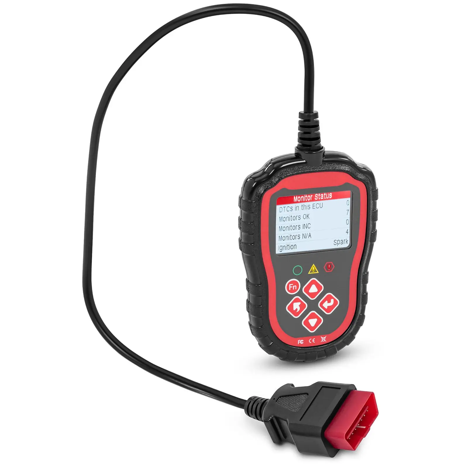 OBD2 diagnostikos įrenginys - 8 - 25 V - LCD - Lempa - Gedimų kodai / VIN / ID / CVN / PCM / ECU ir kt.