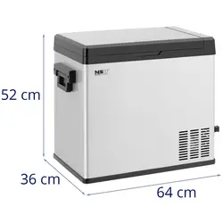 Køleskab til bil - fryseevne -20 til 20 °C - 49 l - 12/24 V (DC) eller AC-adapter