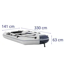 Schlauchboot - schwarz / weiß - 403 kg - Aluboden - 5 Personen