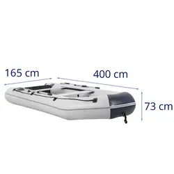 Opblaasbare boot - zwart/wit - 570 kg - aluminium vloer - 6 personen
