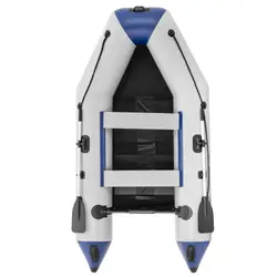 Inflatable Boat - blue / white - 280 kg - wooden floor - 3 persons