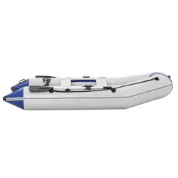 Inflatable Boat - blue / white - 280 kg - wooden floor - 3 persons
