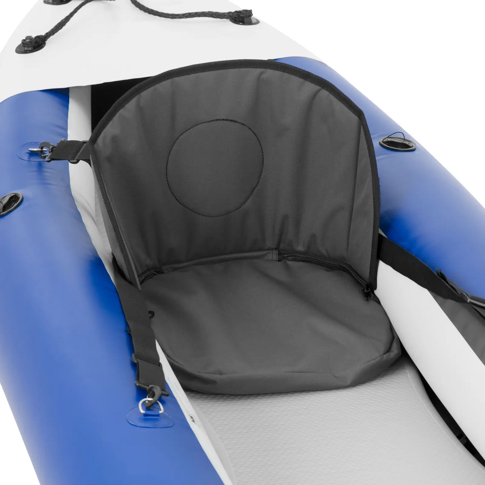 Inflatable kayak - single-seater - complete set with paddle, seat and accessories 