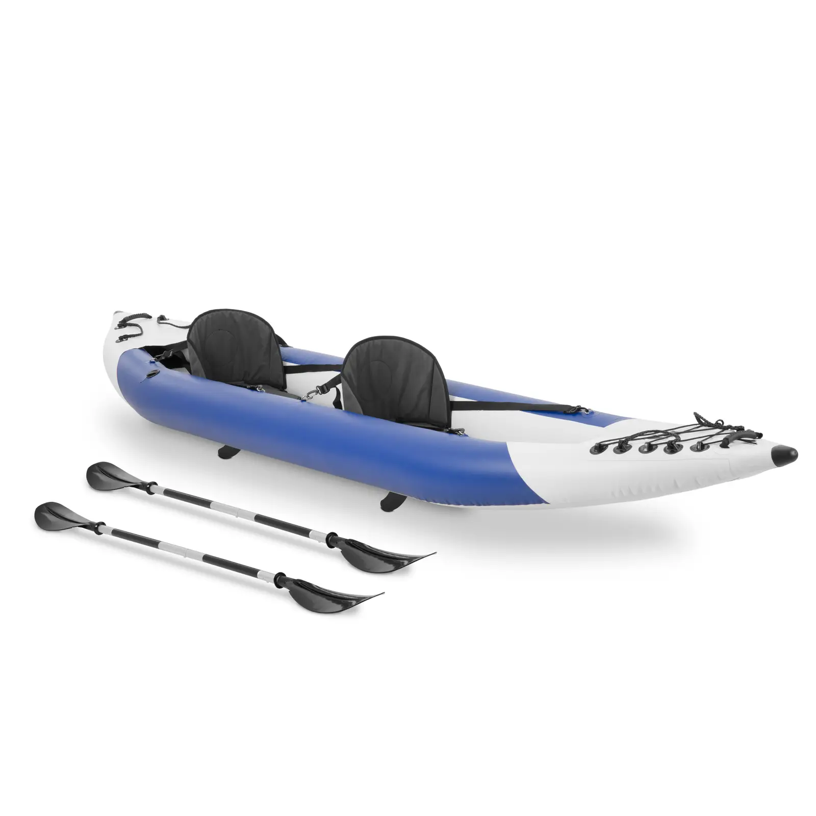 Inflatable kayak - two-seater - complete set with paddle, seat and accessories