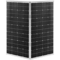 Powerstation med solceller og inverter - 1800 W - 5 / 12 /230 V - 2 LED-pærer
