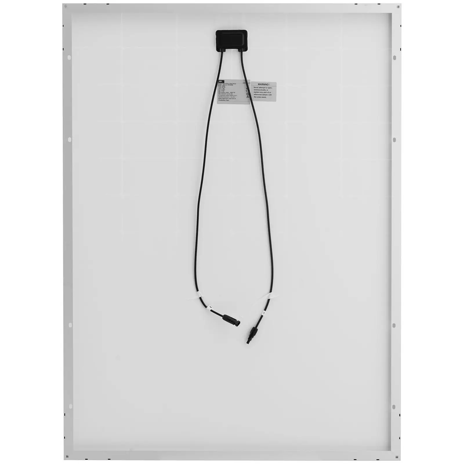 Panneau solaire monocristallin - 290 W - 48.38 V - avec diode By-pass (Tension à vide: 48.38 V)
