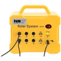 Solar Power Kit with solar panel and 2 LED lamps - 10 W - 12 V
