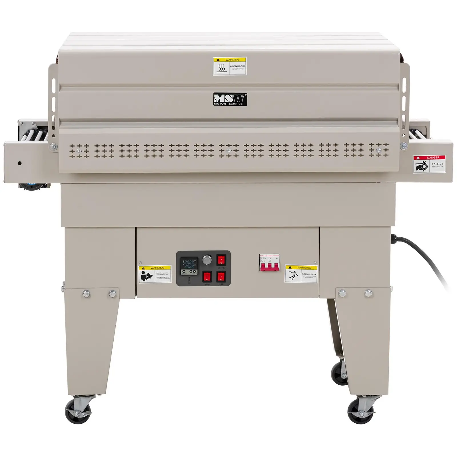 Smršťovací tunel - pro výrobky do 90 x 45 x 25 cm - 7 500 W / 380–400 V (Rychlost [m/min]: 0-10)