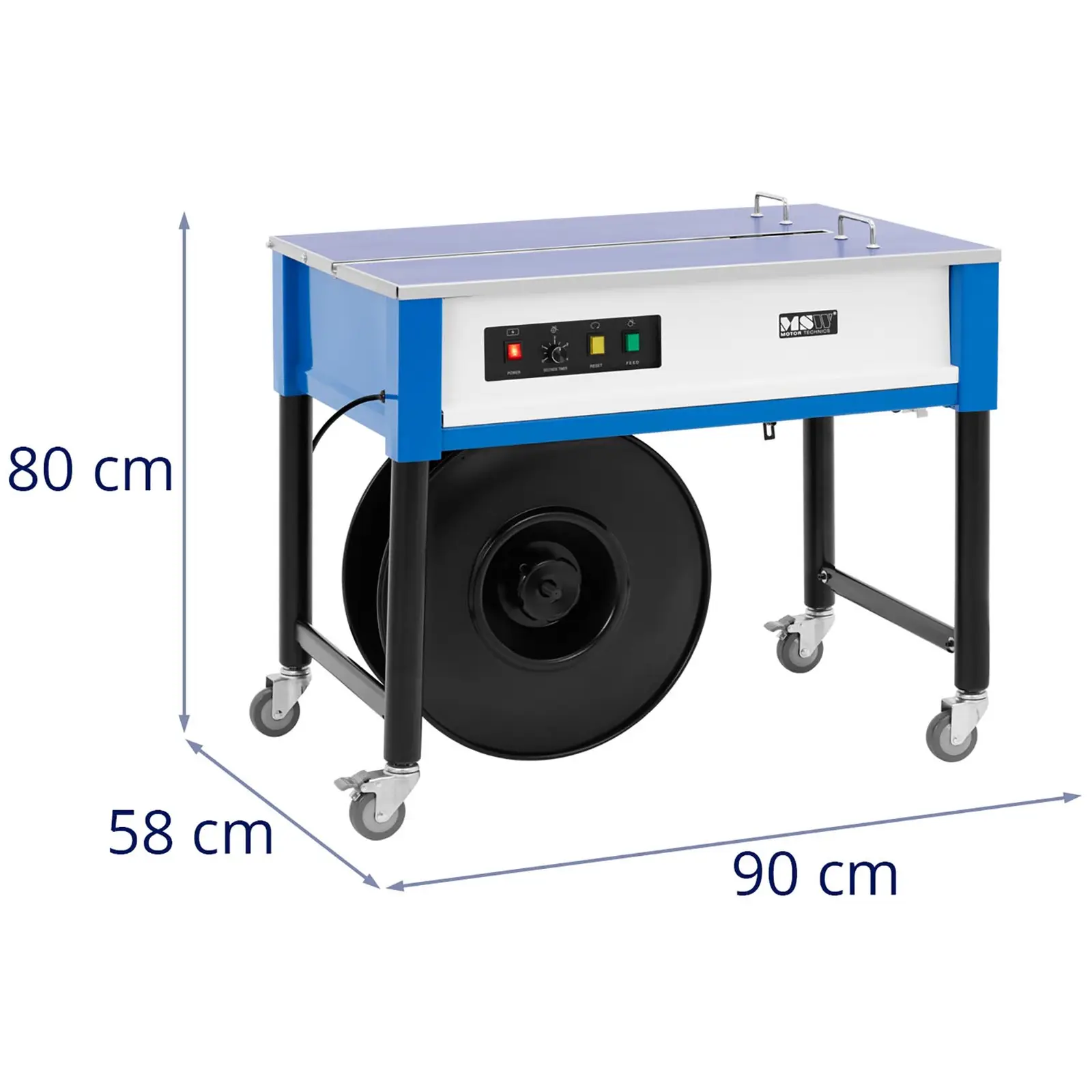 Umreifungsmaschine - halbautomatisch - 6 - 15 mm Bandbreite - 0,5 - 1 mm Bandstärke