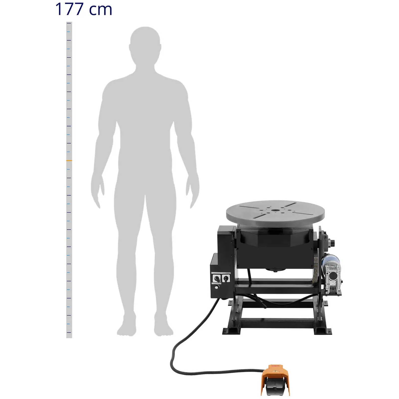 Lasdraaitafel - 500 kg - tafelhelling -45° - 90° - voetpedaal