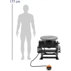 Schweißdrehtisch - 500 kg - Tischneigung -45° - 90° - Fußpedal