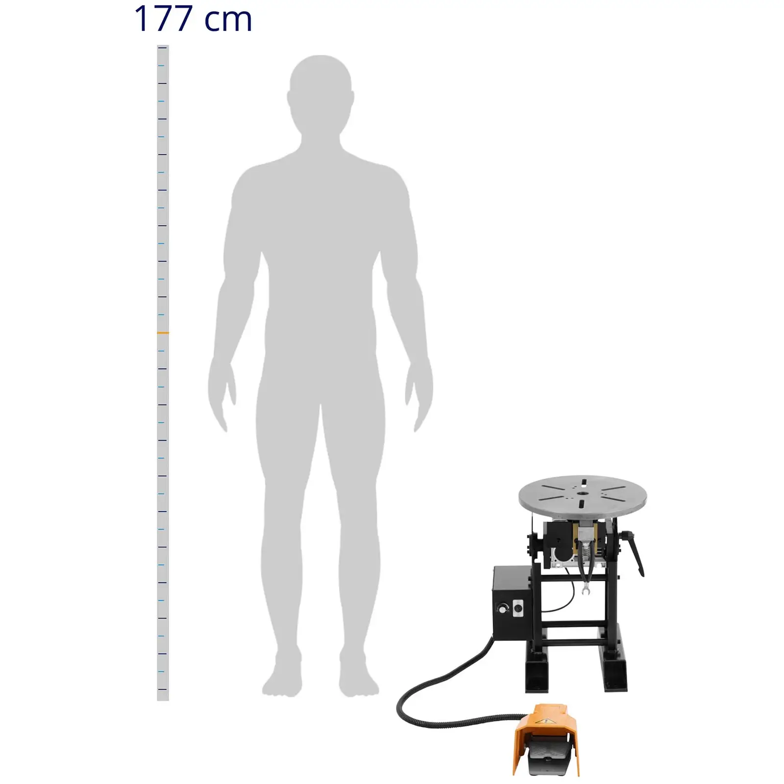 Posizionatore saldatura - 350 kg - Inclinazione tavola 0-135° - Pedale (Carico max.: 350 kg)