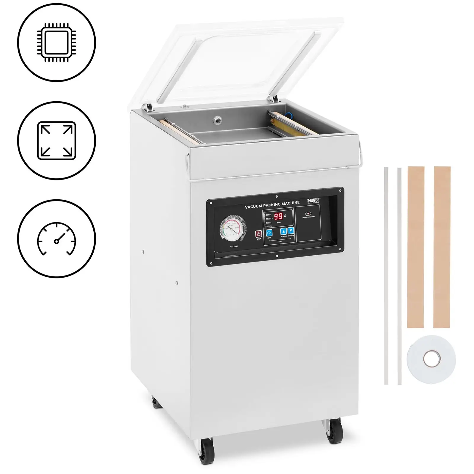Kammer-vakuumpakker - 900 W - 40  cm - rustfrit stål