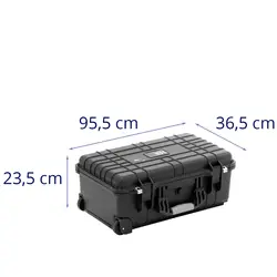 Caja de herramientas con ruedas - impermeable - 55,9 x 35,1 x 22,9 cm - asa telescópica