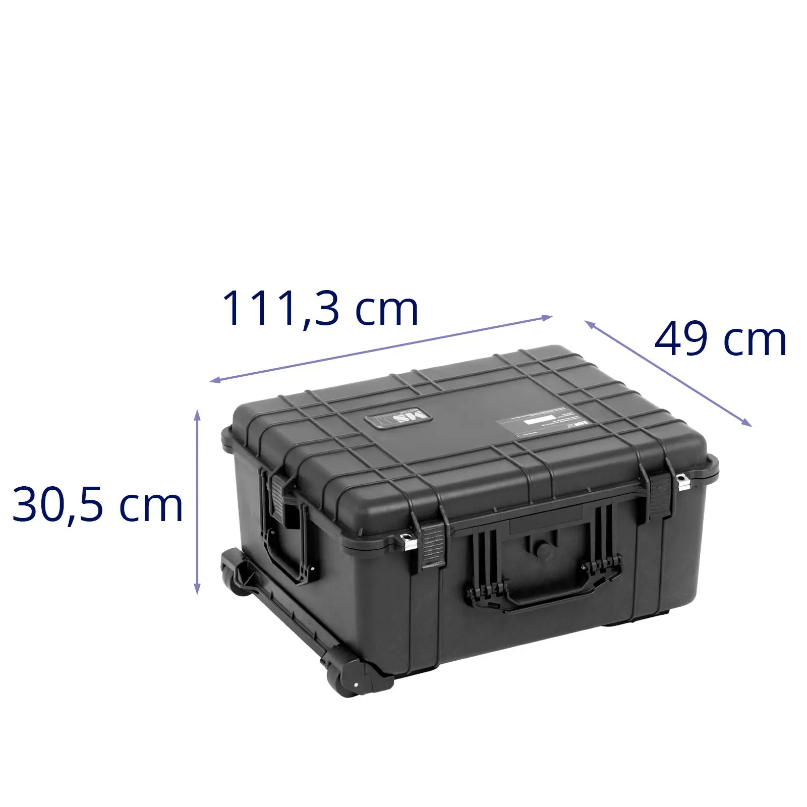 Caja de herramientas con ruedas - impermeable - 62,5 x 50 x 30,5 cm - asa telescópica