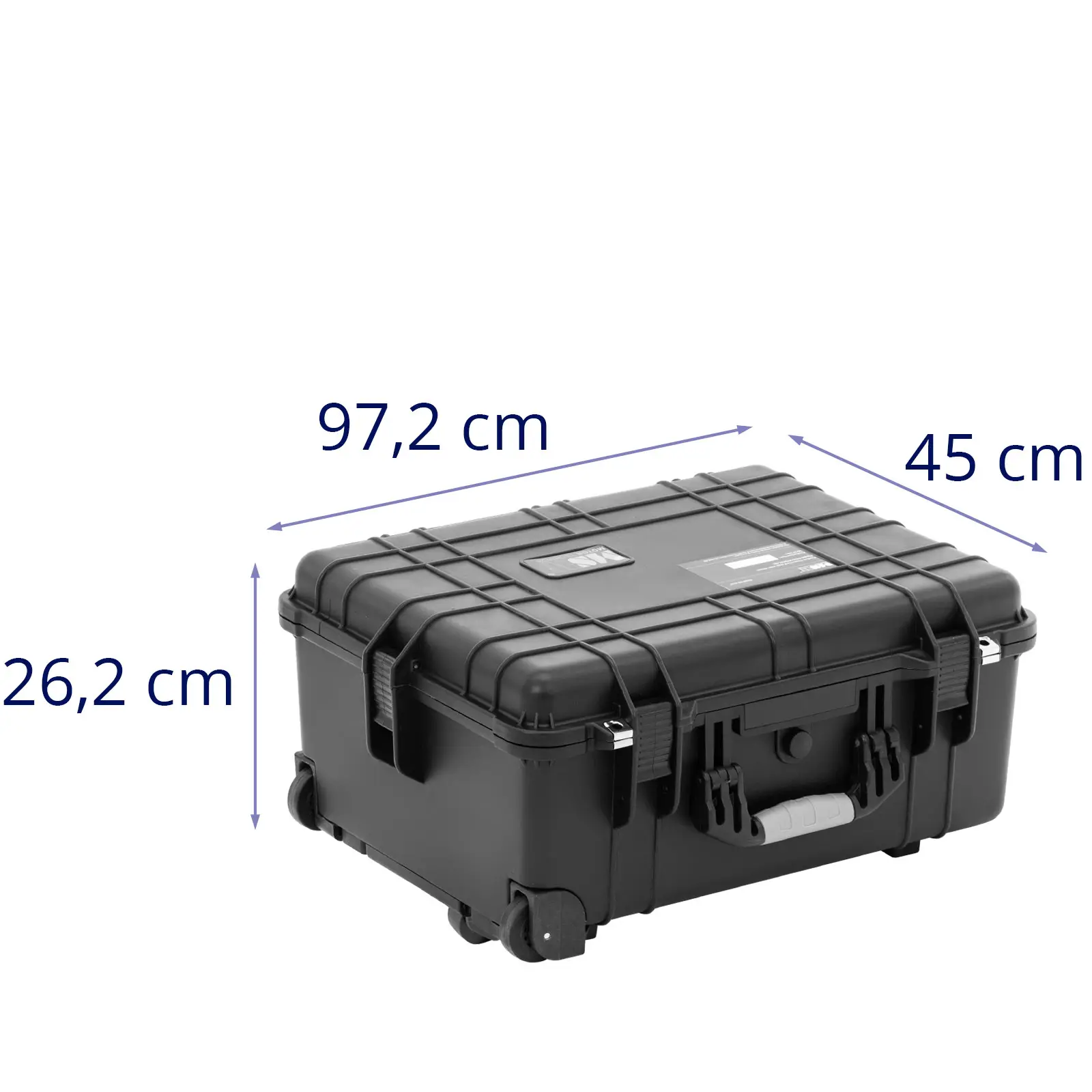 Valigetta attrezzi con ruote - Impermeabile - 56 x 45,5 x 26,5 cm - Manico telescopico