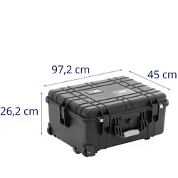 Caja de herramientas con ruedas - impermeable - 56 x 45,5 x 26,5 cm - asa telescópica