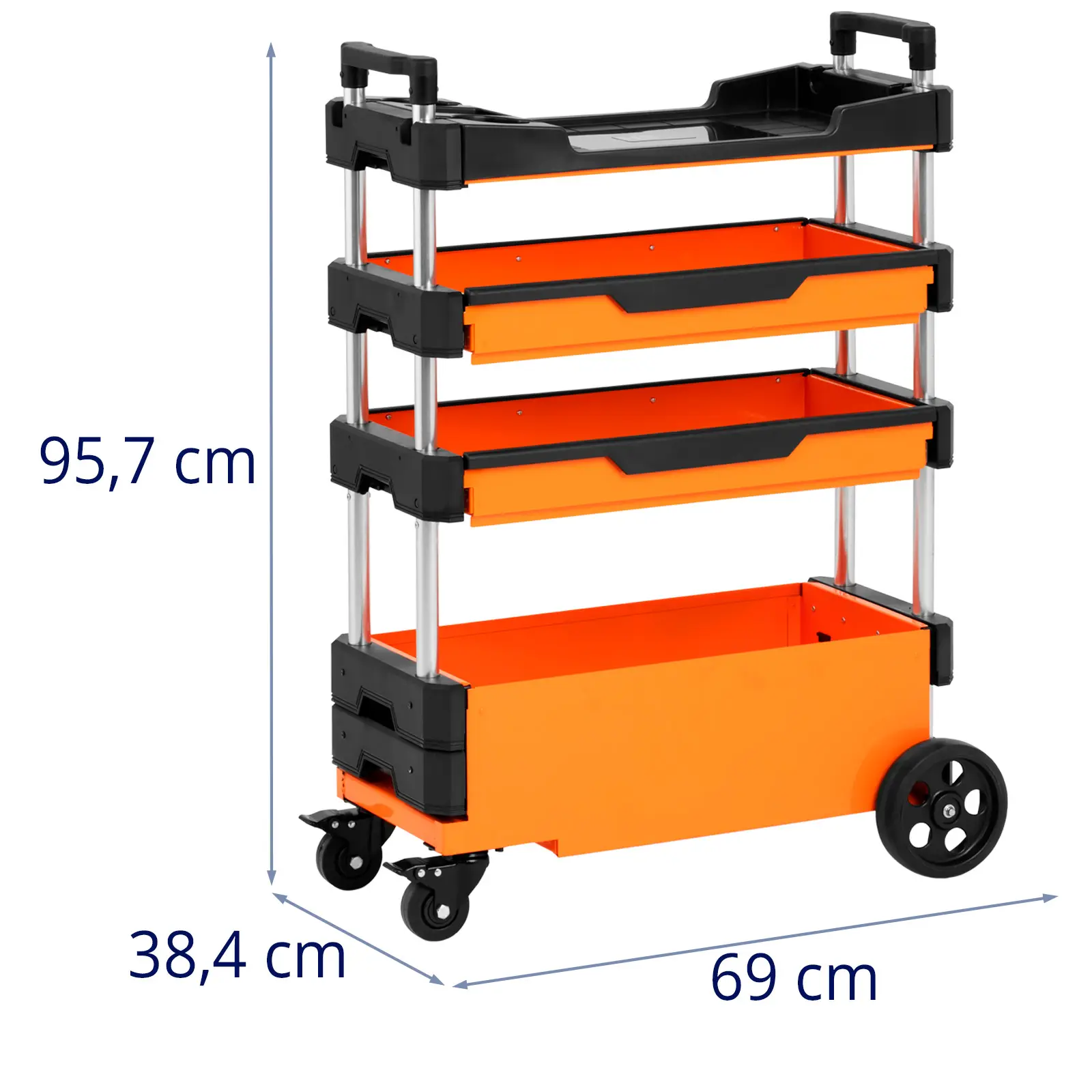 Chariot d'atelier - 2 tiroirs - réglable en hauteur