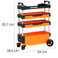 Wózek warsztatowy - 2 szuflady - regulacja wysokości
