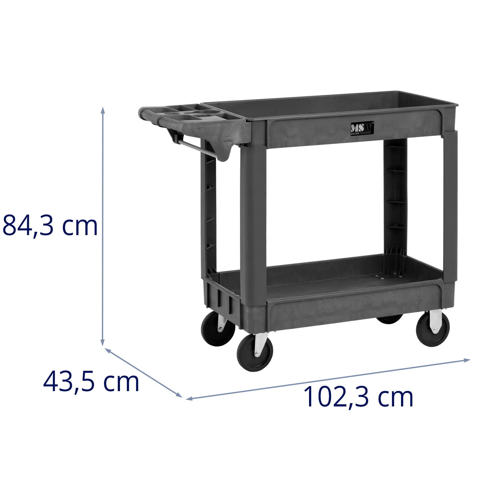 Montážní vozík - 2 patra (Hmotnost: 14.36 kg)
